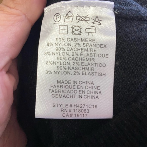 Minnie Rose Cashmere Capsule Wardrobe Minimalist Fray Off Shoulder Career Sweat… - Picture 4 of 5